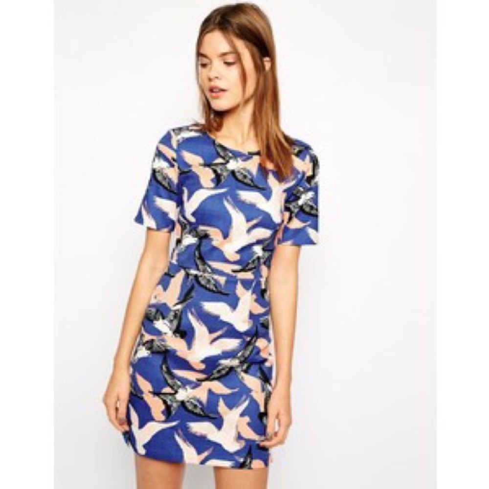 Warehouse bird print dress ASOS